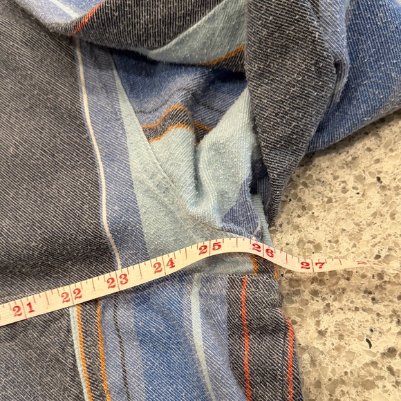 Quiksilver Striped Hooded Shirt Jacket in Blue and Gray - Picture 4 of 6